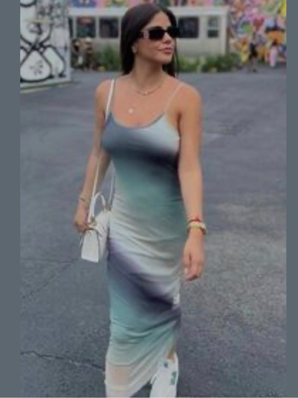 See You Monday Ombre Bodycon Maxi Slip Dress Medium EUC